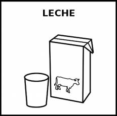 LECHE - Pictograma (blanco y negro)