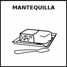 MANTEQUILLA - Pictograma (blanco y negro)
