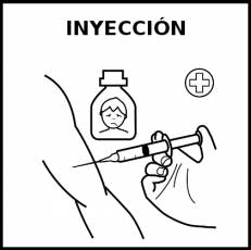 INYECCIÓN - Pictograma (blanco y negro)