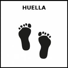 HUELLA (PIE) - Pictograma (blanco y negro)