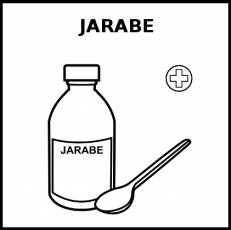 JARABE - Pictograma (blanco y negro)
