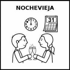 NOCHEVIEJA - Pictograma (blanco y negro)