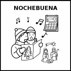 NOCHEBUENA - Pictograma (blanco y negro)