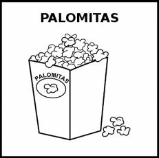 PALOMITAS - Pictograma (blanco y negro)