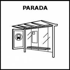 PARADA - Pictograma (blanco y negro)