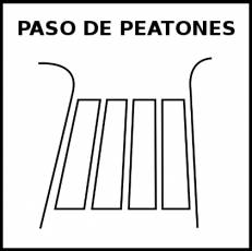 PASO DE PEATONES - Pictograma (blanco y negro)