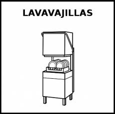 LAVAVAJILLAS (INDUSTRIAL) - Pictograma (blanco y negro)