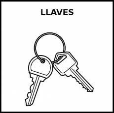 LLAVES - Pictograma (blanco y negro)
