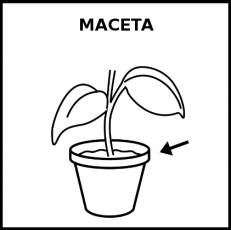 MACETA - Pictograma (blanco y negro)