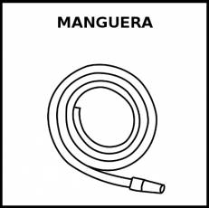 MANGUERA - Pictograma (blanco y negro)