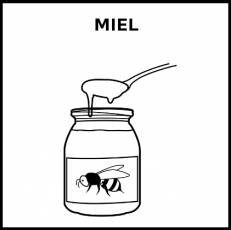 MIEL - Pictograma (blanco y negro)