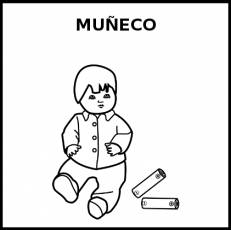 MUÑECO - Pictograma (blanco y negro)