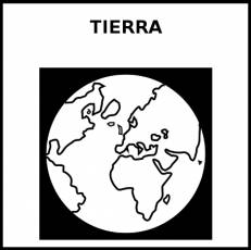 TIERRA (PLANETA) - Pictograma (blanco y negro)
