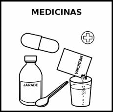 MEDICINAS - Pictograma (blanco y negro)