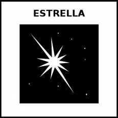 ESTRELLA (ASTRO) - Pictograma (blanco y negro)