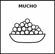 MUCHO - Pictograma (blanco y negro)