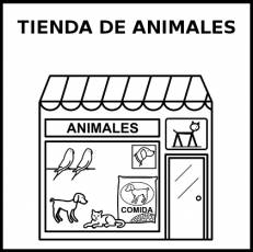 TIENDA DE ANIMALES - Pictograma (blanco y negro)