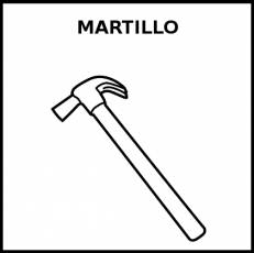 MARTILLO - Pictograma (blanco y negro)
