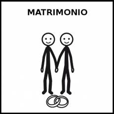 MATRIMONIO - Pictograma (blanco y negro)