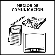 MEDIOS DE COMUNICACIÓN - Pictograma (blanco y negro)