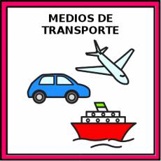 MEDIOS DE TRANSPORTE - Pictograma (color)