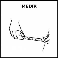 MEDIR - Pictograma (blanco y negro)
