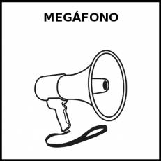 MEGÁFONO - Pictograma (blanco y negro)