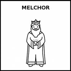 MELCHOR - Pictograma (blanco y negro)