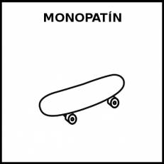 MONOPATÍN - Pictograma (blanco y negro)
