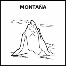 MONTAÑA - Pictograma (blanco y negro)