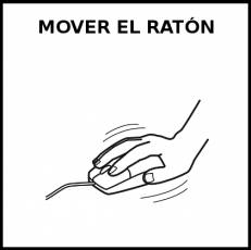 MOVER EL RATÓN - Pictograma (blanco y negro)