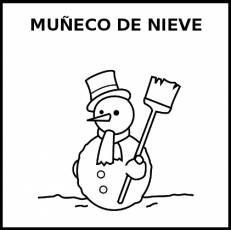 MUÑECO DE NIEVE - Pictograma (blanco y negro)