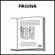 PÁGINA (LIBRO) - Pictograma (blanco y negro)