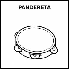 PANDERETA - Pictograma (blanco y negro)
