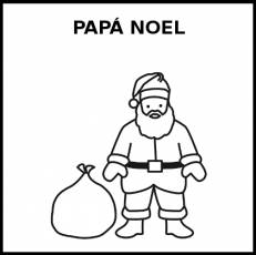 PAPÁ NOEL - Pictograma (blanco y negro)