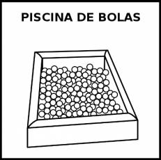 PISCINA DE BOLAS - Pictograma (blanco y negro)