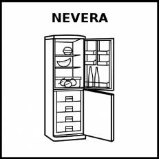 NEVERA - Pictograma (blanco y negro)