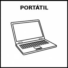 PORTÁTIL - Pictograma (blanco y negro)