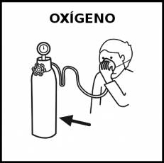 OXÍGENO - Pictograma (blanco y negro)