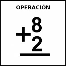 OPERACIÓN (ARITMÉTICA) - Pictograma (blanco y negro)