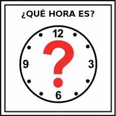 ¿QUÉ HORA ES? - Pictograma (color)
