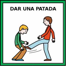 DAR UNA PATADA - Pictograma (color)