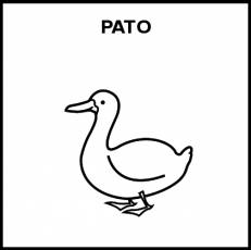 PATO - Pictograma (blanco y negro)