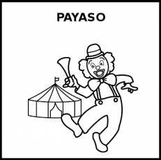 PAYASO - Pictograma (blanco y negro)
