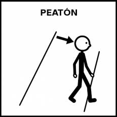 PEATÓN - Pictograma (blanco y negro)