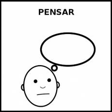 PENSAR - Pictograma (blanco y negro)