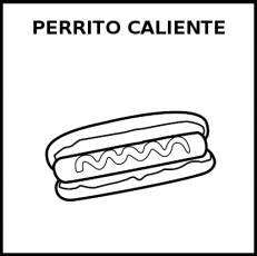PERRITO CALIENTE - Pictograma (blanco y negro)
