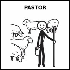 PASTOR - Pictograma (blanco y negro)