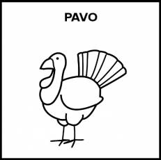 PAVO - Pictograma (blanco y negro)