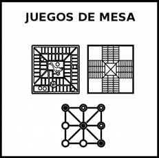 JUEGOS DE MESA - Pictograma (blanco y negro)